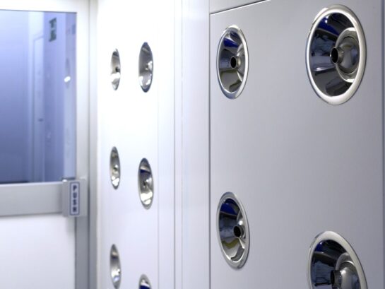 Entrance before of Clean rooms ,air shower for remove particles and dirty. Cleanroom Entry
